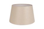 Alessandro Round, 45x28cm Fabric Shade (H), Ivory/White Laminate