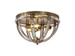Koka 41.5cm Round Flush, 3 Light E27, Antique Brass