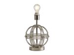 Koka Round Crystal Table Lamp Without Shade, 1 Light E27, Polished Nickel