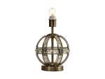 Koka Round Crystal Table Lamp Without Shade, 1 Light E27, Antique Brass