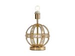 Koka Round Crystal Table Lamp Without Shade, 1 Light E27, French Gold
