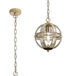 Koka 22cm Extra Small Round Pendant, 1 Light E27, French Gold