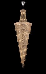 Alexandra 78cm Pendant 4 Layer Spiral 49 Light E14 Polished Chrome/Crystal Item Weight: 44.65kg