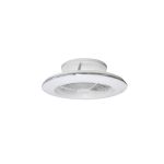 Alisio Mini 52.5cm 70W LED Dimmable Ceiling Light With Built-In 30W DC Fan With Single Speed Reverse, White Finish c/w Remote Control, 4900lm