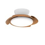 Aloha 52cm 45W LED Dimmable Ceiling Light With Built-In 30W DC Fan With Single Speed Reverse, Wood, 3500lm, 5yrs Warranty