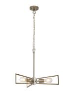Rico Pendant, 3 Light E27, Satin Nickel/Polished Nickel