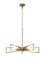 Rico Pendant, 5 Light E27, Satin Nickel/Polished Nickel