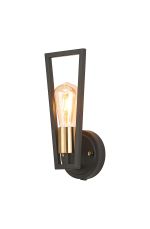 Rico Switched Wall Lamp, 1 Light E27, Gold/Satin Black