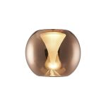Andromeda 13cm Round (A) Glass Shade, Copper With Inner Frosted Funnel