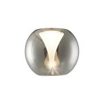 Andromeda 13cm Round (A) Glass Shade, Chrome With Inner Frosted Funnel