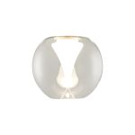 Andromeda 13cm Round (A) Glass Shade, Clear With Inner Frosted Funnel