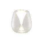 Andromeda 12cm Wine (B) Glass Shade, Clear With Inner Frosted Funnel