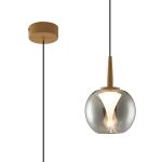 Andromeda Single Pendant, 5W LED, 3000K, 500lm, Light Gold/Chrome/Frosted 3yrs Warranty