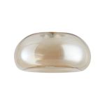 Andromeda 15cm Ellipse (C) Glass Shade, Amber With Inner Frosted Funnel