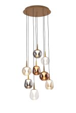 Andromeda 44cm Round Pendant, 8 x 5W LED, 3000K, 4000lm, Light Gold/Copper/Chrome/Amber/Clear/Frosted 3yrs Warranty