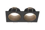 Antilla Recessed Downlight Rectangular, 2 x GU10 Mini (Max 12W), Cut Out: 100 x 50mm, Matt Black