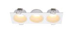 Antilla Recessed Downlight Rectangular, 3 x GU10 Mini (Max 12W), Cut Out: 152 x 50mm, Matt White
