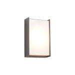 Calida Wall Lamp, 1 x 10W LED, 3000K, 500lm, IP65, Dark Grey/Opal, 3yrs Warranty