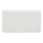 Trendi, Artistic Modern Double Blanking Plate, Ice White Finish, BRITISH MADE, (25mm Back Box Required), 5yrs Warranty