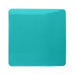 Trendi, Artistic Modern 1 Gang Blanking Plate Bright Teal Finish, BRITISH MADE, (25mm Back Box Required), 5yrs Warranty