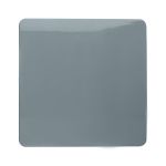 Trendi, Artistic Modern 1 Gang Blanking Plate Cool Grey Finish, BRITISH MADE, (25mm Back Box Required), 5yrs Warranty