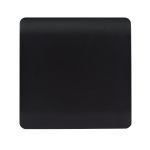 Trendi, Artistic Modern 1 Gang Blanking Plate Matt Black Finish, BRITISH MADE, (25mm Back Box Required), 5yrs Warranty