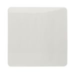 Trendi, Artistic Modern 1 Gang Blanking Plate Ice White Finish, BRITISH MADE, (25mm Back Box Required), 5yrs Warranty