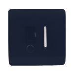 Trendi, Artistic Modern Switch Fused Spur 13A With Flex Outlet Navy Blue Finish, BRITISH MADE, (35mm Back Box Required), 5yrs Warranty