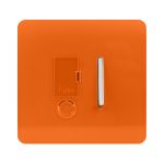 Trendi, Artistic Modern Switch Fused Spur 13A With Flex Outlet Orange Finish, BRITISH MADE, (35mm Back Box Required), 5yrs Warranty