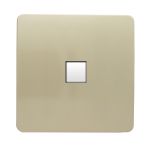 Trendi, Artistic Modern 1 Gang RJ11 Telephone Champagne Gold Finish, BRITISH MADE, (35mm Back Box Required), 5yrs Warranty