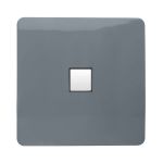 Trendi, Artistic Modern 1 Gang RJ11 Telephone Warm Grey Finish, BRITISH MADE, (35mm Back Box Required), 5yrs Warranty