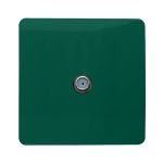 Trendi, Artistic Modern F-Type Satellite 1 Gang Dark Green Finish, BRITISH MADE, (25mm Back Box Required), 5yrs Warranty
