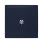 Trendi, Artistic Modern F-Type Satellite 1 Gang Navy Blue Finish, BRITISH MADE, (25mm Back Box Required), 5yrs Warranty