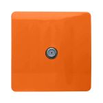 Trendi, Artistic Modern F-Type Satellite 1 Gang Orange Finish, BRITISH MADE, (25mm Back Box Required), 5yrs Warranty