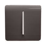 Trendi, Artistic Modern 1 Gang 3 Way Intermediate Dark Brown Finish, BRITISH MADE, (25mm Back Box Required), 5yrs Warranty