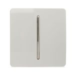 Trendi, Artistic Modern 1 Gang 3 Way Intermediate Ice White Finish, BRITISH MADE, (25mm Back Box Required), 5yrs Warranty