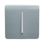 Trendi, Artistic Modern 1 Gang Retractive Home Auto.Switch Cool Grey Finish, BRITISH MADE, (25mm Back Box Required), 5yrs Warranty