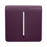 Trendi, Artistic Modern 1 Gang Retractive Home Auto.Switch Plum Finish, BRITISH MADE, (25mm Back Box Required), 5yrs Warranty
