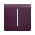 Trendi, Artistic Modern 1 Gang Doorbell Plum Finish, BRITISH MADE, (25mm Back Box Required), 5yrs Warranty