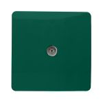 Trendi, Artistic Modern TV Co-Axial 1 Gang Dark Green Finish, BRITISH MADE, (25mm Back Box Required), 5yrs Warranty