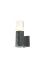 Gullo Diamond Pattern Wall Lamp With Tier Pattern Acrylic Shade, 1 x GU10, IP54, Grey/Clear, 2yrs Warranty