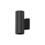 Gullo Ribbed Line Wall Lamp (FRAME ONLY) 2 x GU10, IP54, Black, 2yrs Warranty