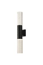 Gullo Diamond Pattern Wall Lamp With Bubble Acrylic Shade, 2 x GU10, IP54, Black/Clear, 2yrs Warranty