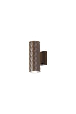 Gullo Diamond Pattern Wall Lamp With Dome Acrylic Shade, 2 x GU10, IP54, Dark Brown/Clear/Frosted, 2yrs Warranty