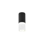 Gullo 6.7cm Ribbed Line Ceiling With Bubble Acrylic Shade, 1 x GU10, IP54, Black/Clear, 2yrs Warranty