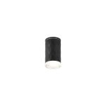 Gullo 6.4cm Diamond Pattern Ceiling With Shallow Acrylic Shade, 1 x GU10, IP54, Black/Clear/Frosted, 2yrs Warranty