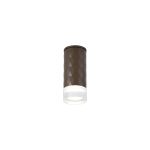 Gullo 6.4cm Diamond Pattern Ceiling With Short Diagonal Pattern Acrylic Shade, 1 x GU10, IP54, Dark Brown/Clear/Frosted, 2yrs Warranty