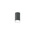 Gullo 6.4cm Diamond Pattern Ceiling With Shallow Acrylic Shade, 1 x GU10, IP54, Grey/Clear/Frosted, 2yrs Warranty