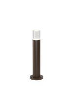 Gullo Ribbed Line 35cm Post Lamp With Bubble Acrylic Shade, 1 x GU10, IP54, Dark Brown/Clear, 2yrs Warranty