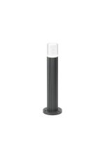 Gullo Ribbed Line 35cm Post Lamp With Bubble Acrylic Shade, 1 x GU10, IP54, Grey/Clear, 2yrs Warranty